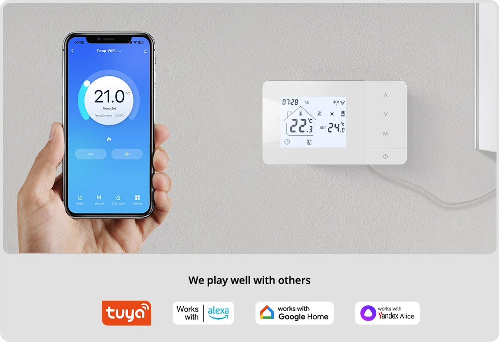 BOT-W506-WIFI battery power room thermostat BOT-W506-WIFI battery power room thermostat